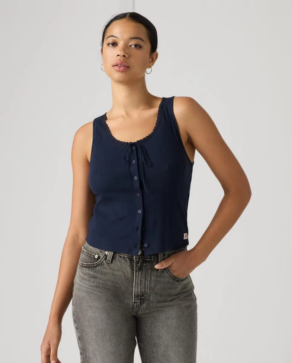 Женская футболка без рукавов, Levi's, темно-синий — фото 4