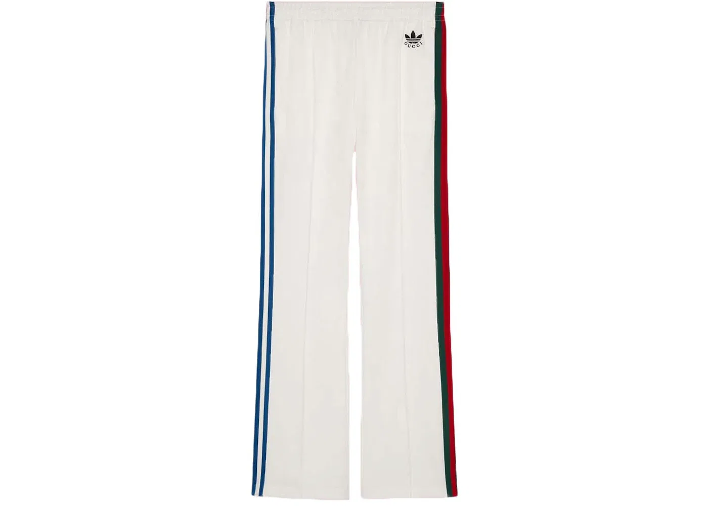 Женские спортивные штаны клеш с принтом Gucci x Adidas Flared Jogging Pants Gucci, White