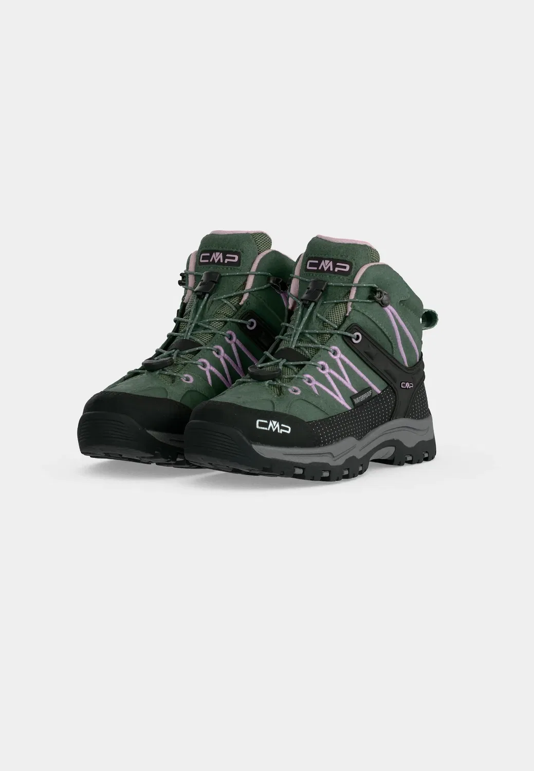 Детские походные ботинки Rigel Mid WP унисекс Cmp, Green Tea/Soft Pink — фото 3