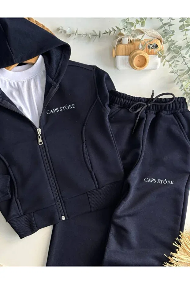 Детский спортивный костюм из хлопка Babili, Navy Blue — фото 3
