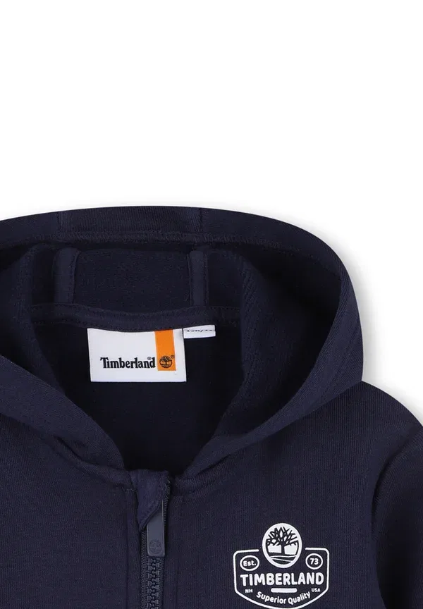 Толстовка с капюшоном из хлопка Jogging met capuchon - zip-up sweatshirt Timberland, indigo blue, синий — фото 3