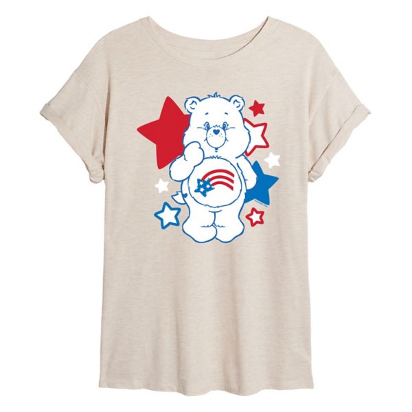 

Футболка большого размера с изображением юниоров Care Bears America Stars Licensed Character, бежевый
