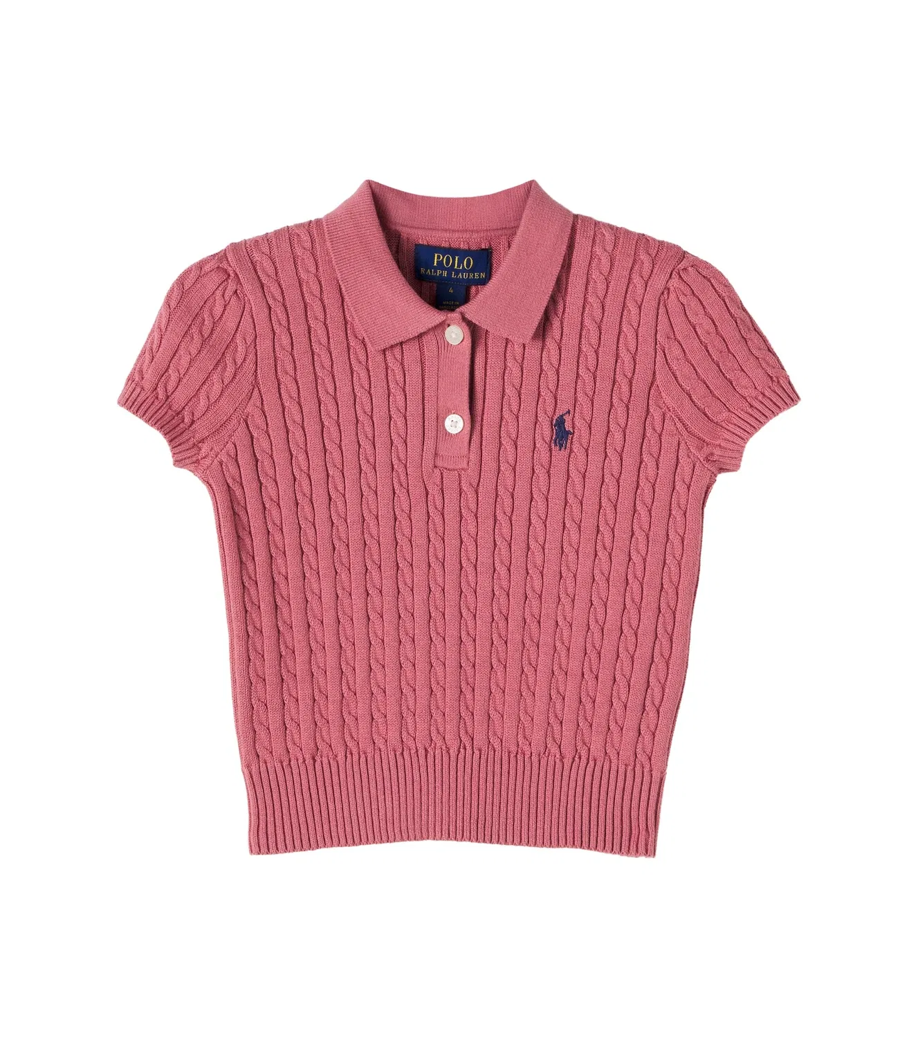Рубашка-поло крупной вязки Polo Ralph Lauren Kids, розовый