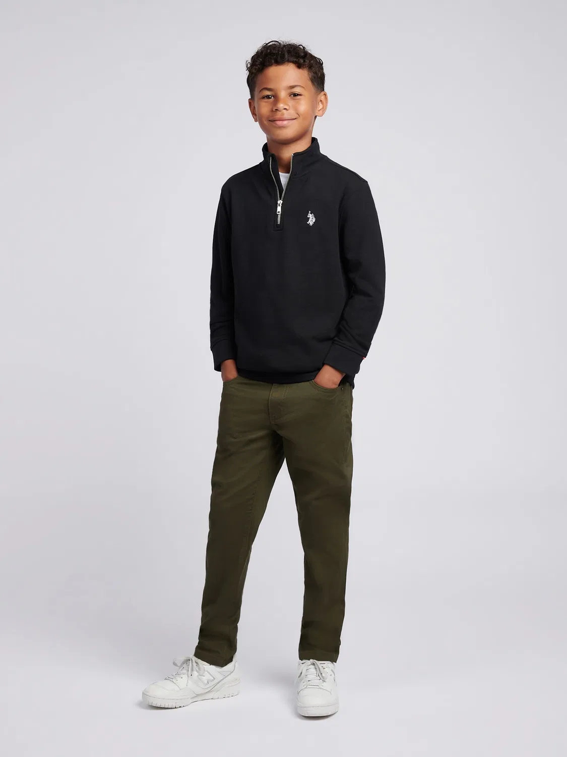 Брюки вельветовые 5 карманов, Bedford Cord U.S. Polo Assn., зеленые — фото 3