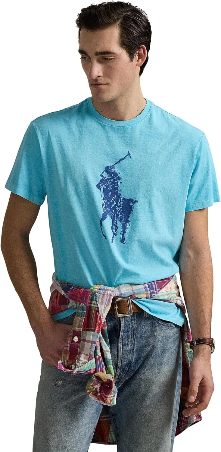 Мужская футболка с принтом Classic Fit Polo Ralph Lauren, Turquoise Nova