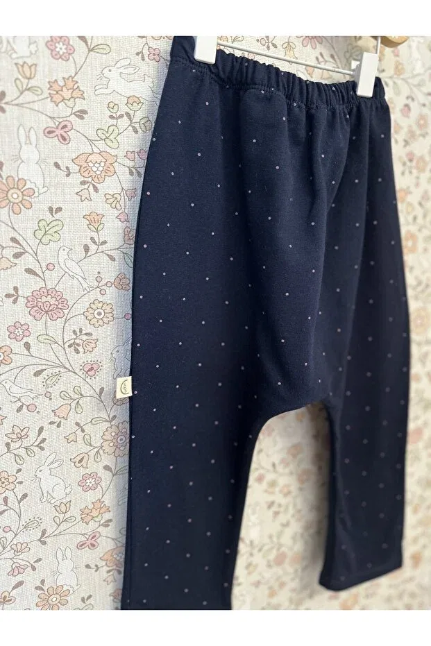 Детские спортивные штаны для девочек с принтом Babydia, Navy Blue — фото 4