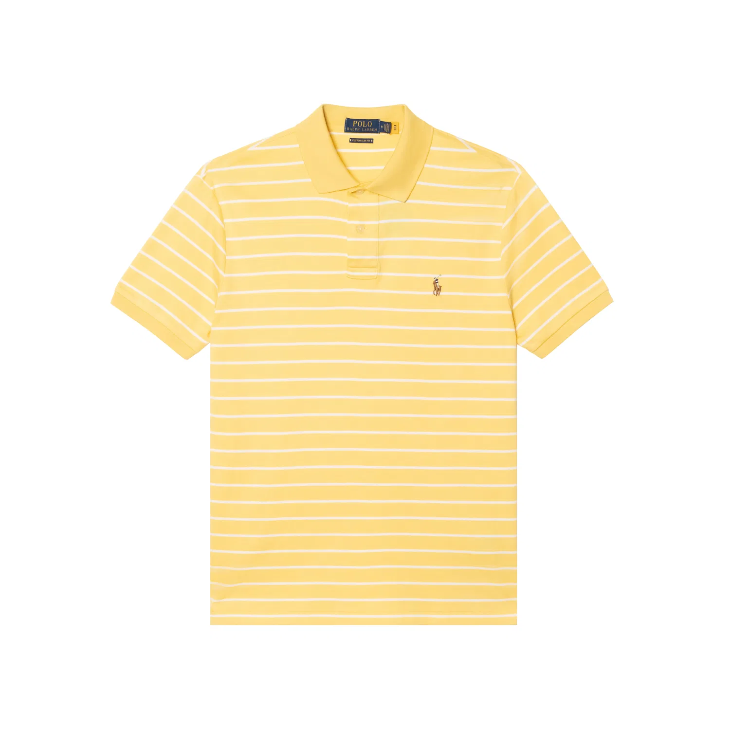Поло Custom Slim Fit Polo Ralph Lauren, Yellow White