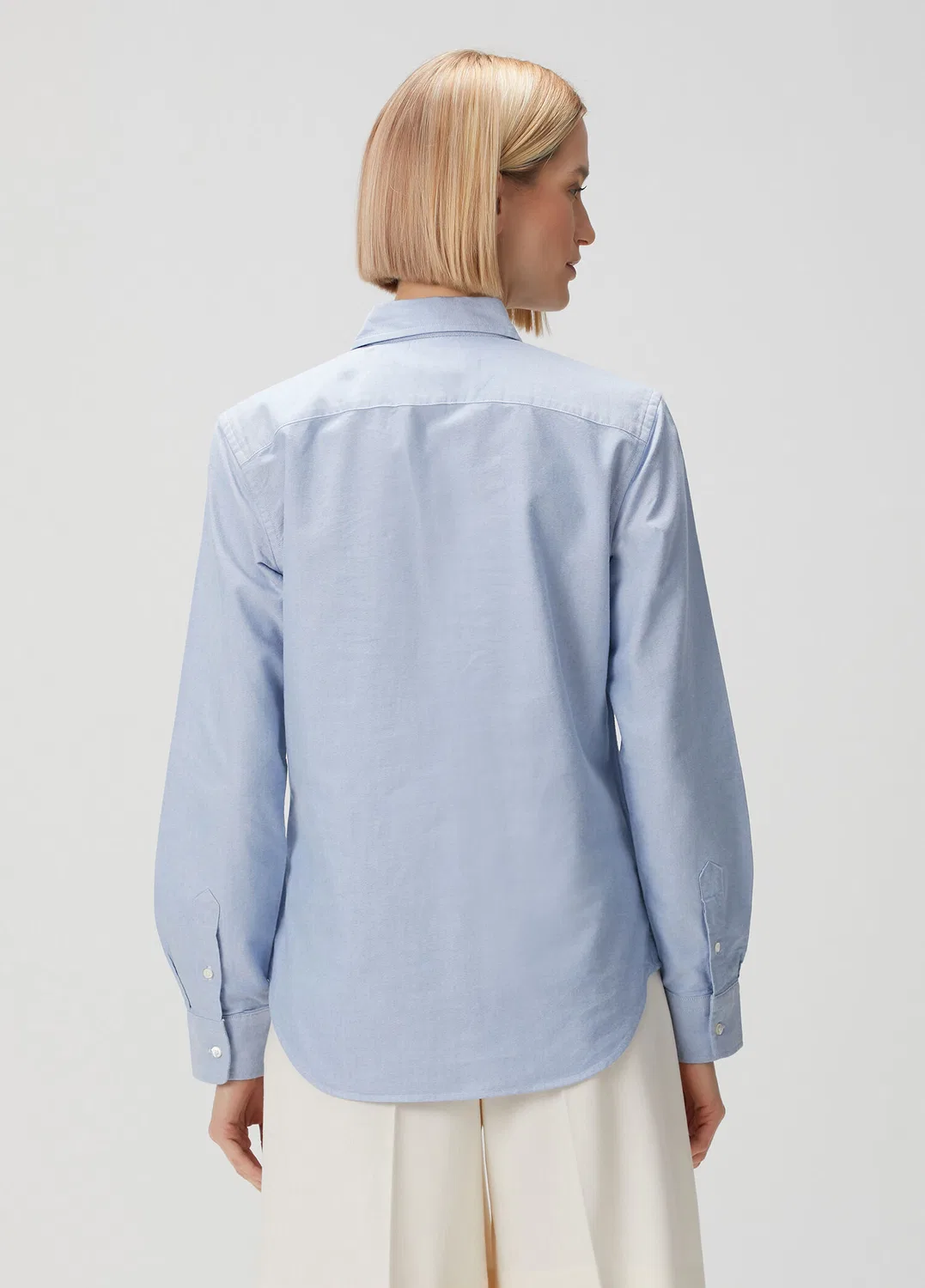 Блузка Polo Ralph Lauren Custom Fit, голубой — фото 4