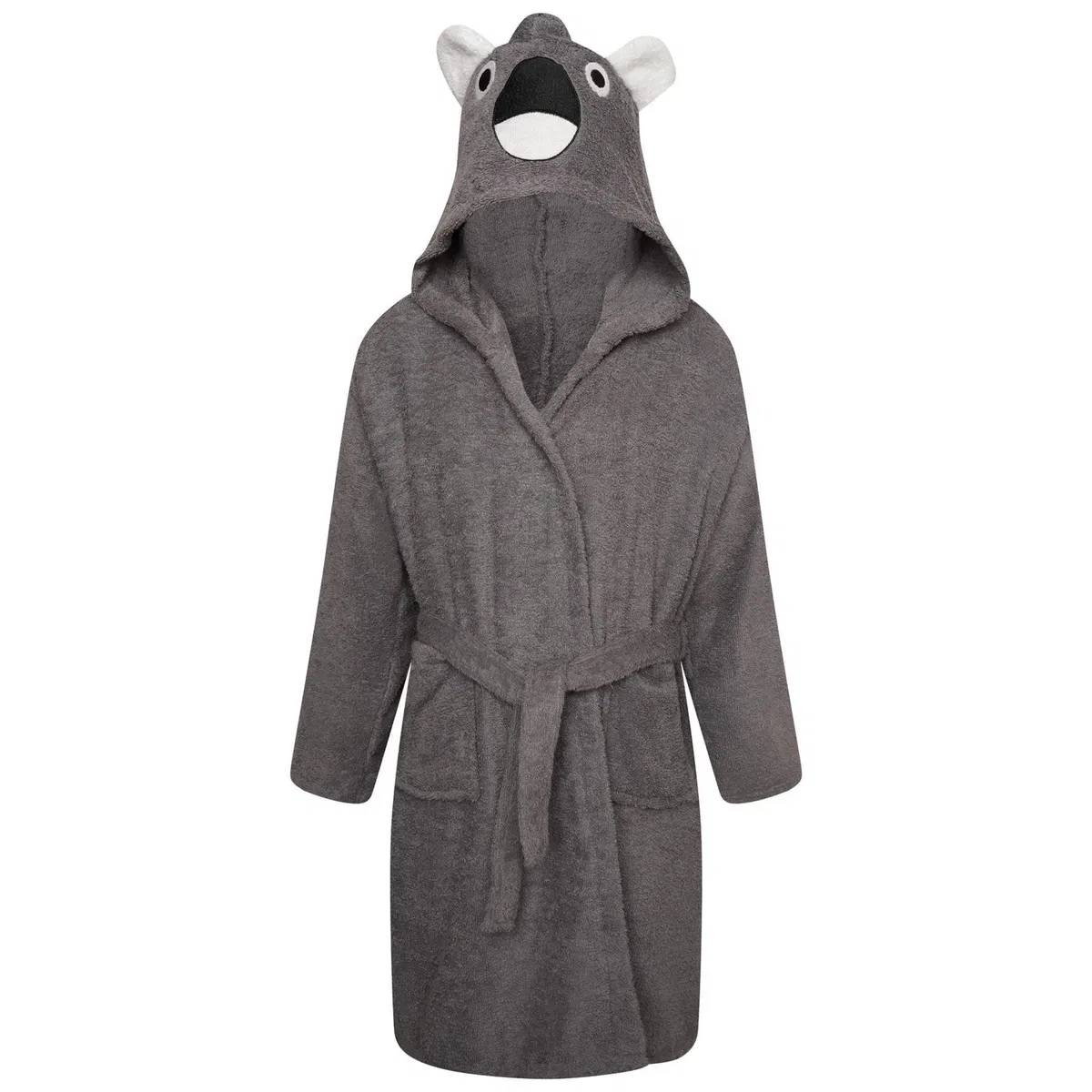 Хлопковый халат с капюшоном Koala head Keanu, Grey