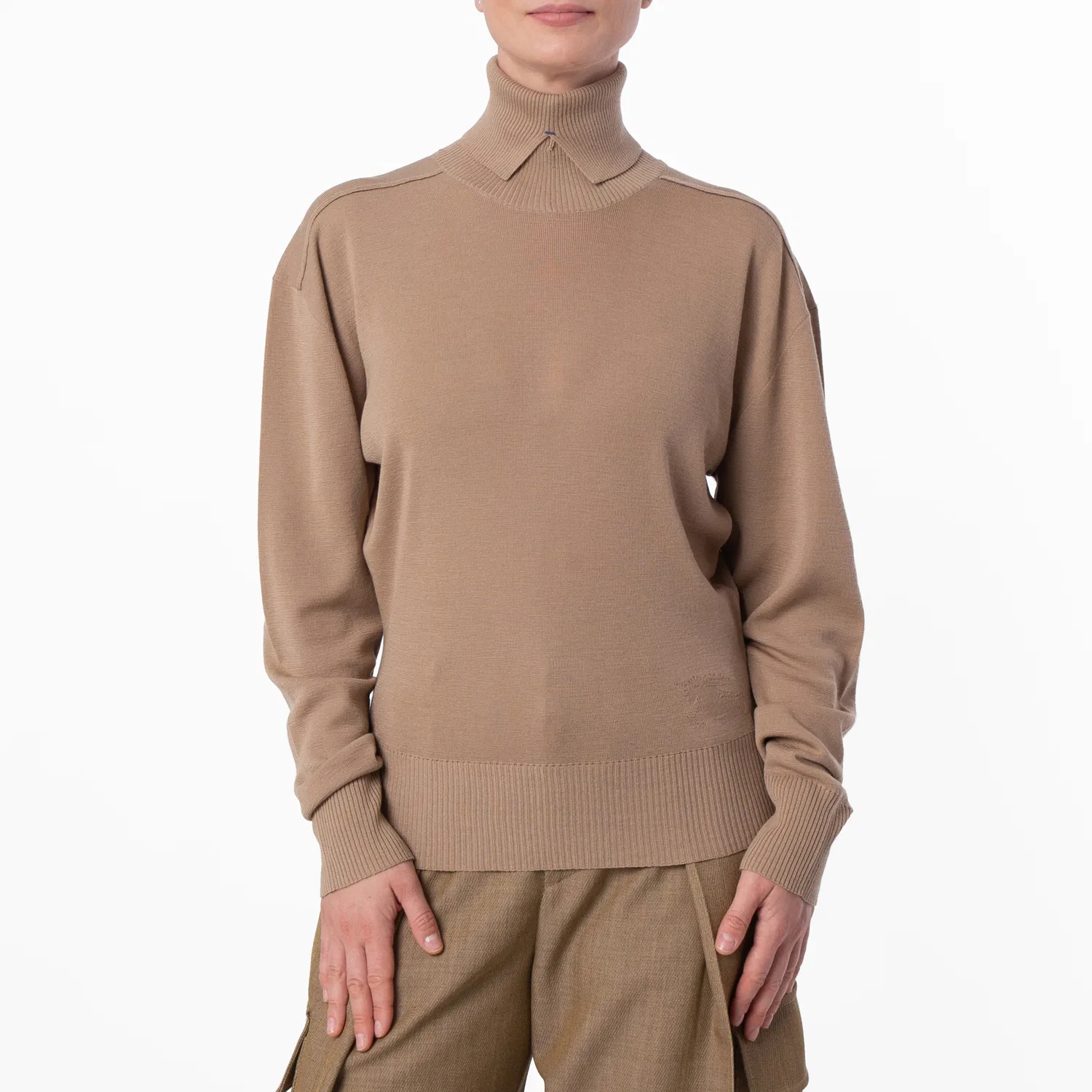Свитер с высоким воротником EKD Wool Rollneck Burberry, Flax