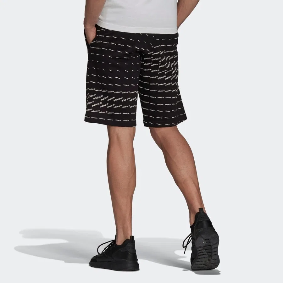 Шорты спортивные с принтом Graphics Monogram adidas, Черный — фото 2