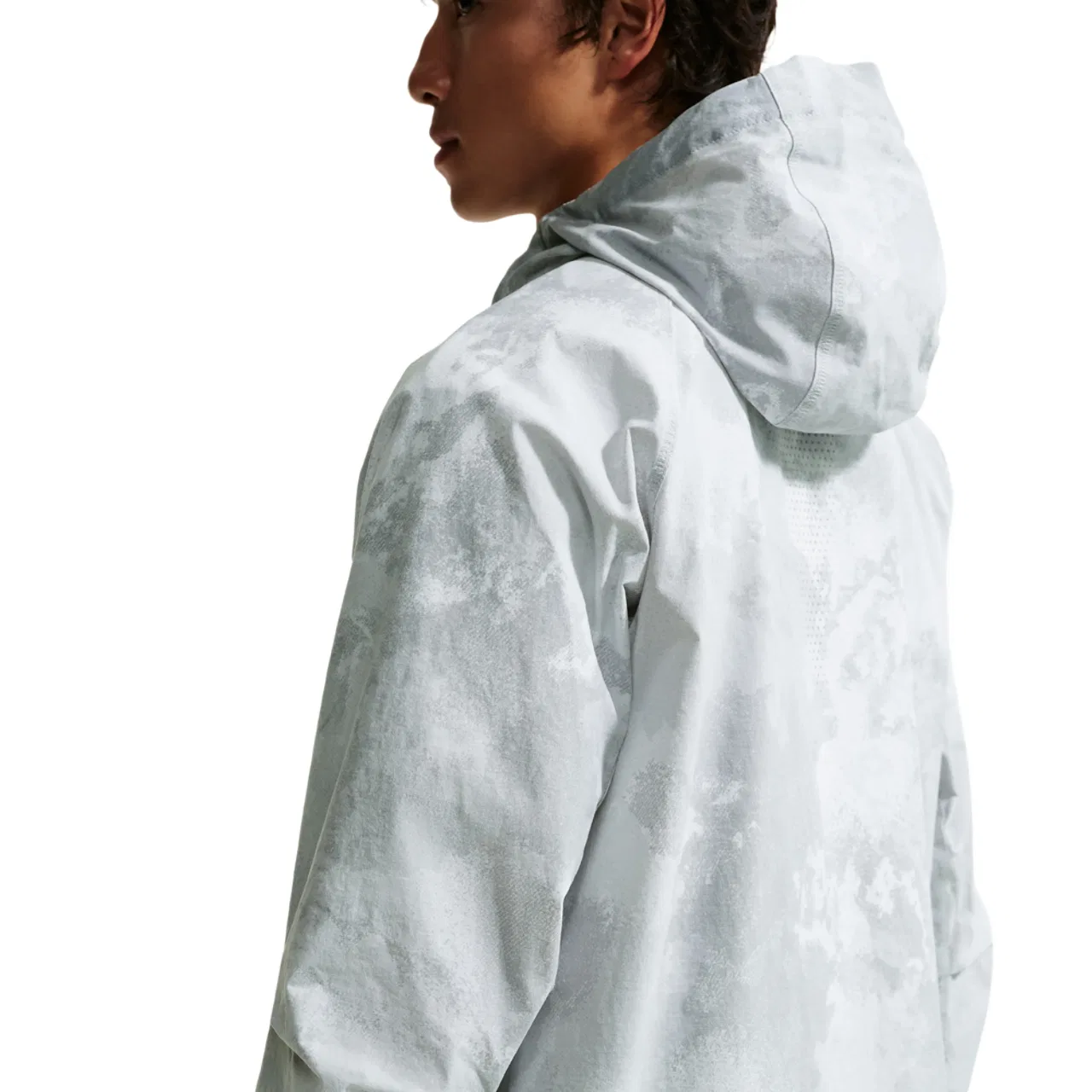 Мужская куртка Nike Tech Windrunner с принтом, Nike, Pure Platinum Black — фото 2