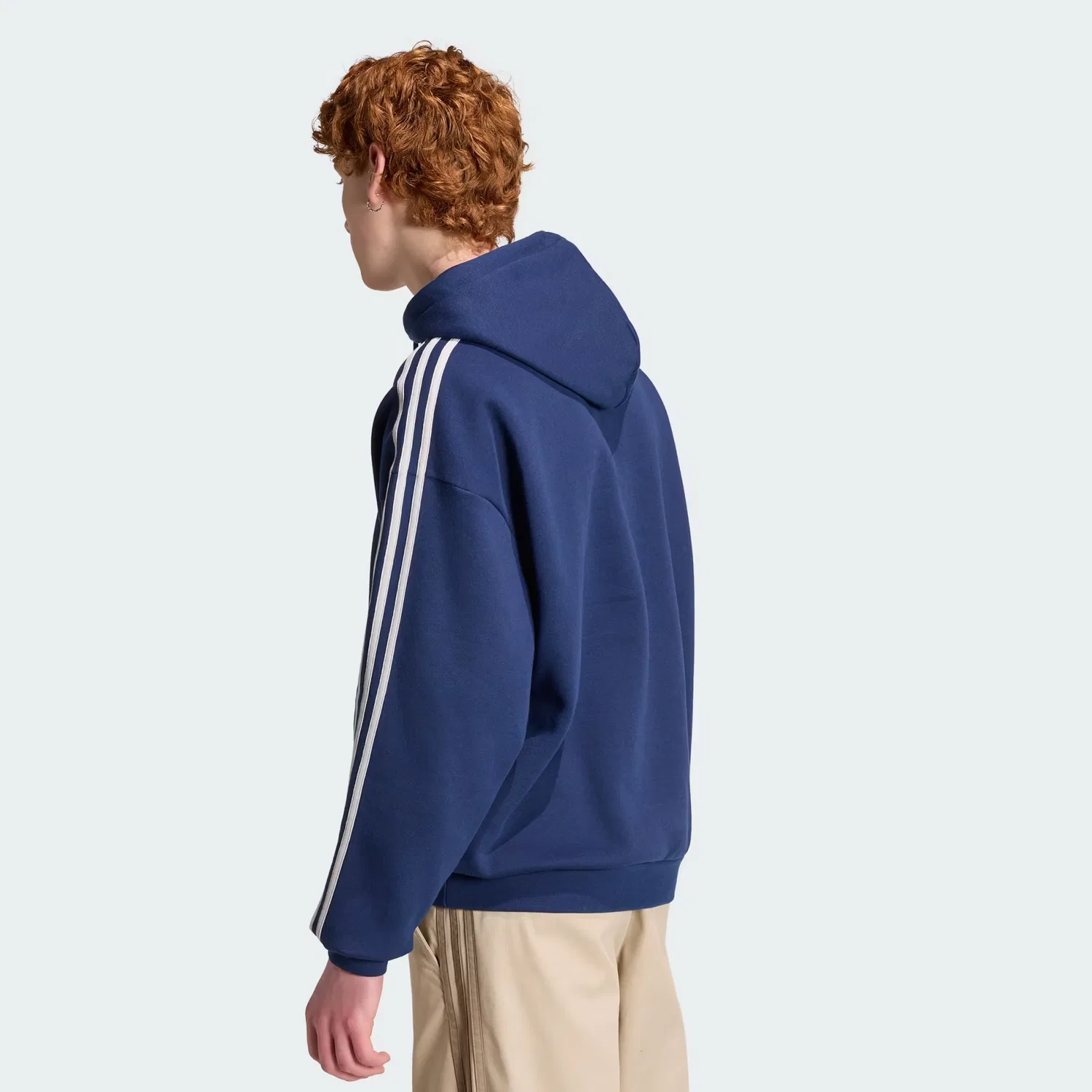 Мужское худи свободного кроя Adicolor Classics 3-Stripes Adidas Originals, Night Indigo — фото 2
