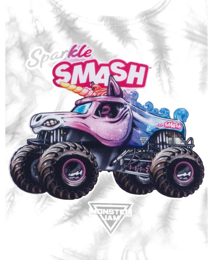 Купальник слитный Monster Jam Sparkle Smash, Pink Sparkle Smash — фото 3