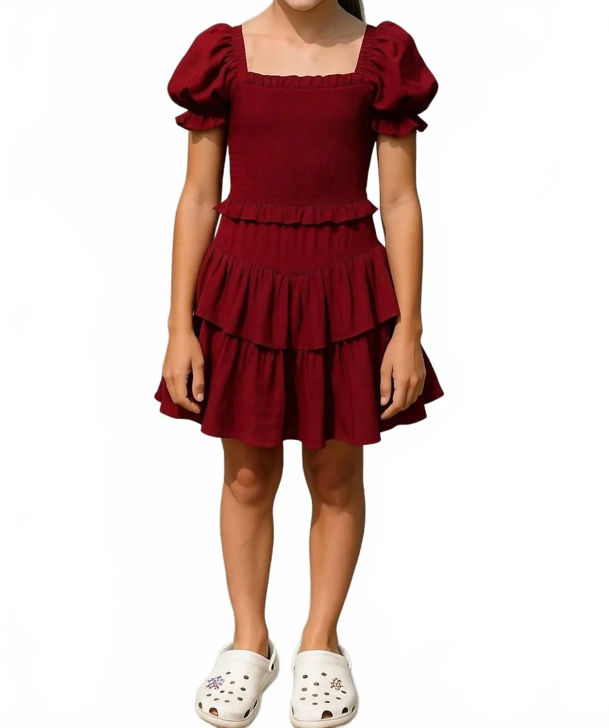 Детское платье для девочек однотонное Lainey Solid Dress KatieJnyc, Mulberry
