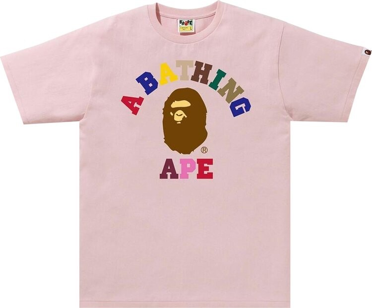 

Футболка BAPE Colors College Tee 'Pink', розовый
