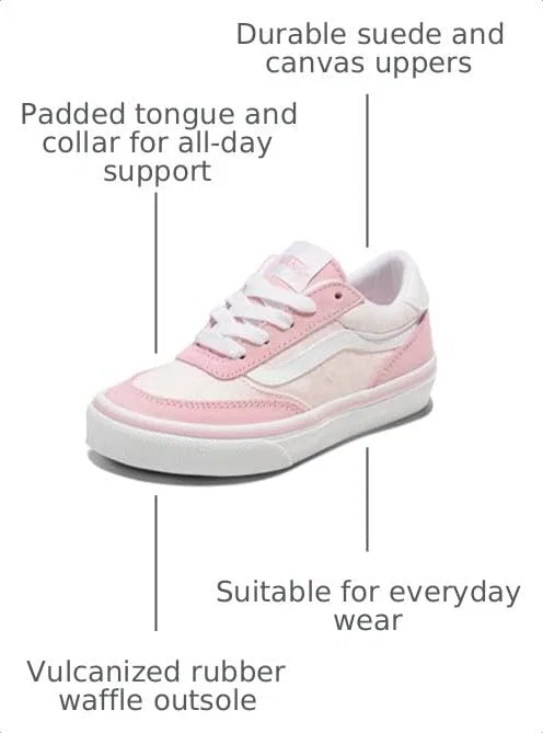 Детские кеды для девочек с длинным рукавом Brooklyn Vans, Grunge Wash Coral Blush — фото 3