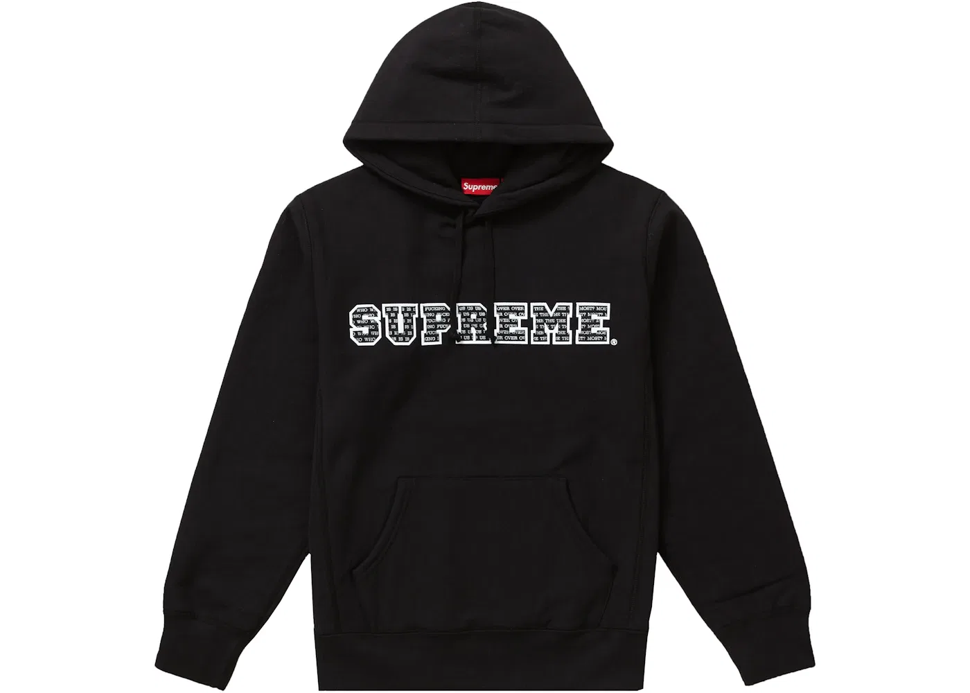 Мужской свитшот с капюшоном Hooded Sweatshirt Supreme, Black