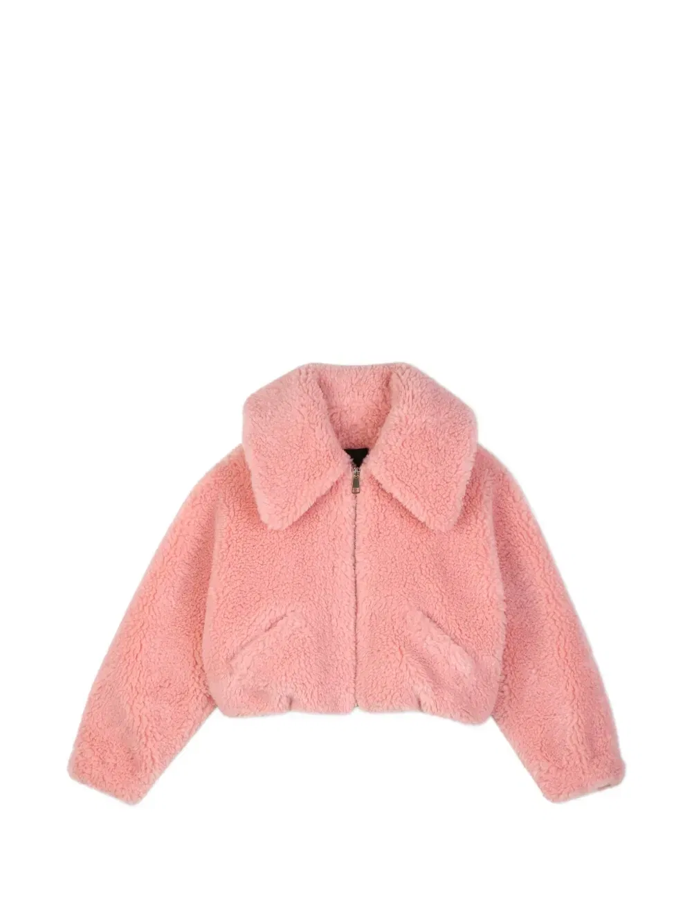 Куртка из шерпы с вышитым логотипом Givenchy Kids, розовый