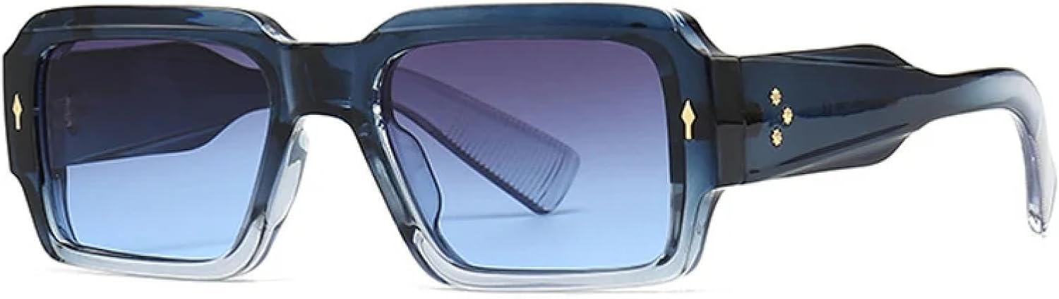 

Солнцезащитные очки с защитой от УФ-излучения UV400 для женщин и мужчин | Градиентные оттенки, панк-стиль, заклепки, оливково-зеленый | для занятий спортом на открытом воздухе DSVIGF, Blue Gray Blue