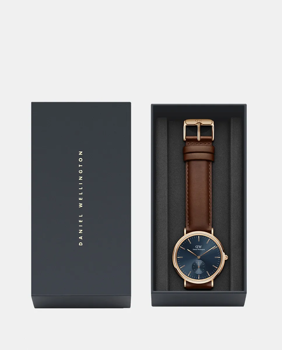 

Классические мужские часы MultiEye DW00100708 из коричневой кожи Daniel Wellington, коричневый