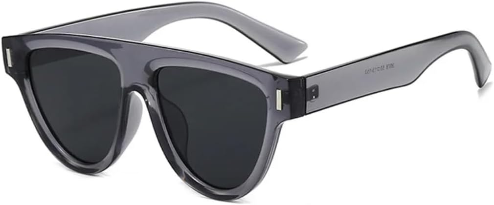 

Винтажные квадратные солнцезащитные очки для женщин, роскошные модные очки с защитой от УФ-излучения UV400, трендовые очки с линзами Ocean, панк-стиль для мужчин TVTBBVV, Gray-black