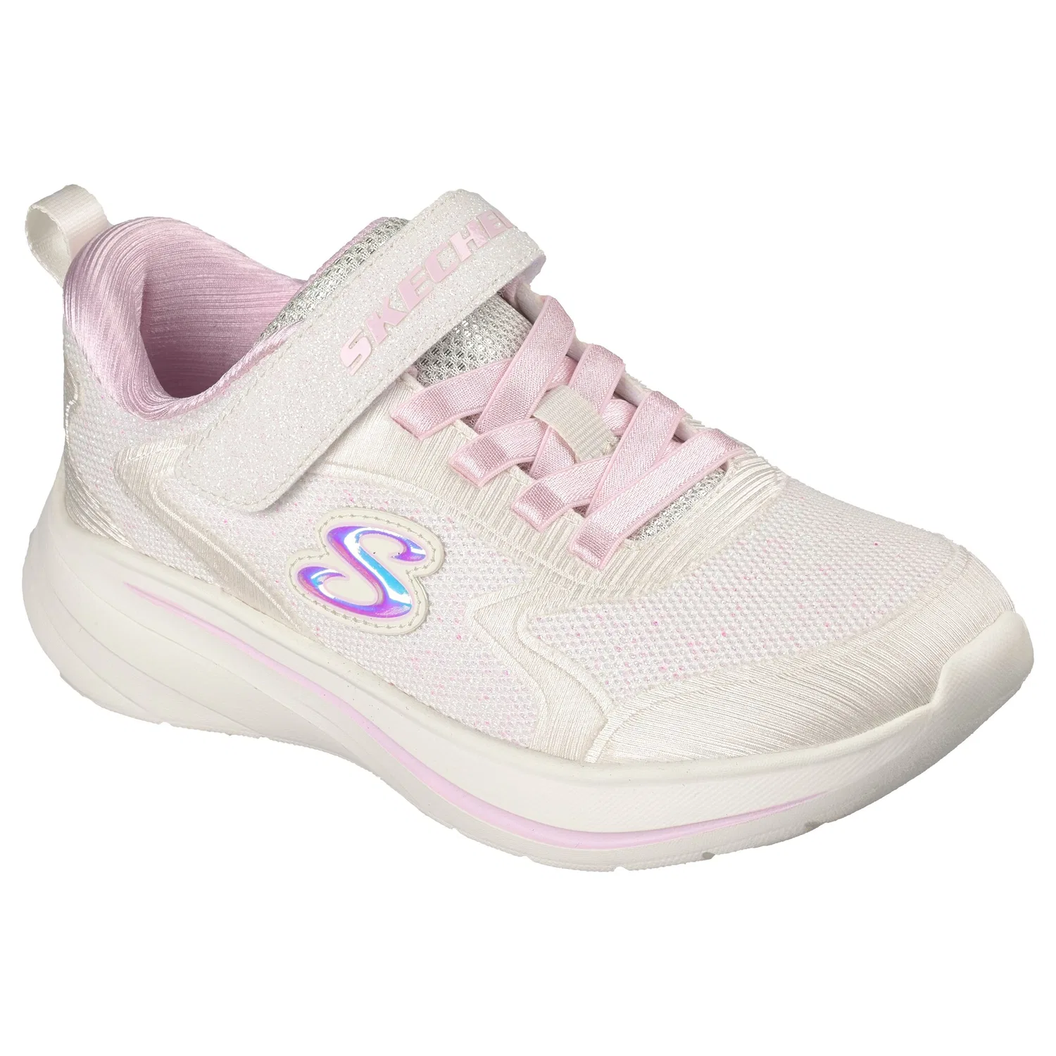 Детские кроссовки с блестками Skechers WAVE 92, Natural