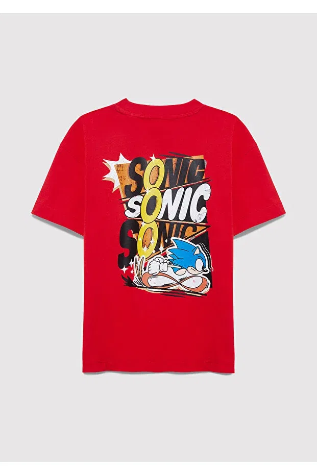 Детская футболка для мальчиков с принтом Sonic Mavi, Red — фото 4