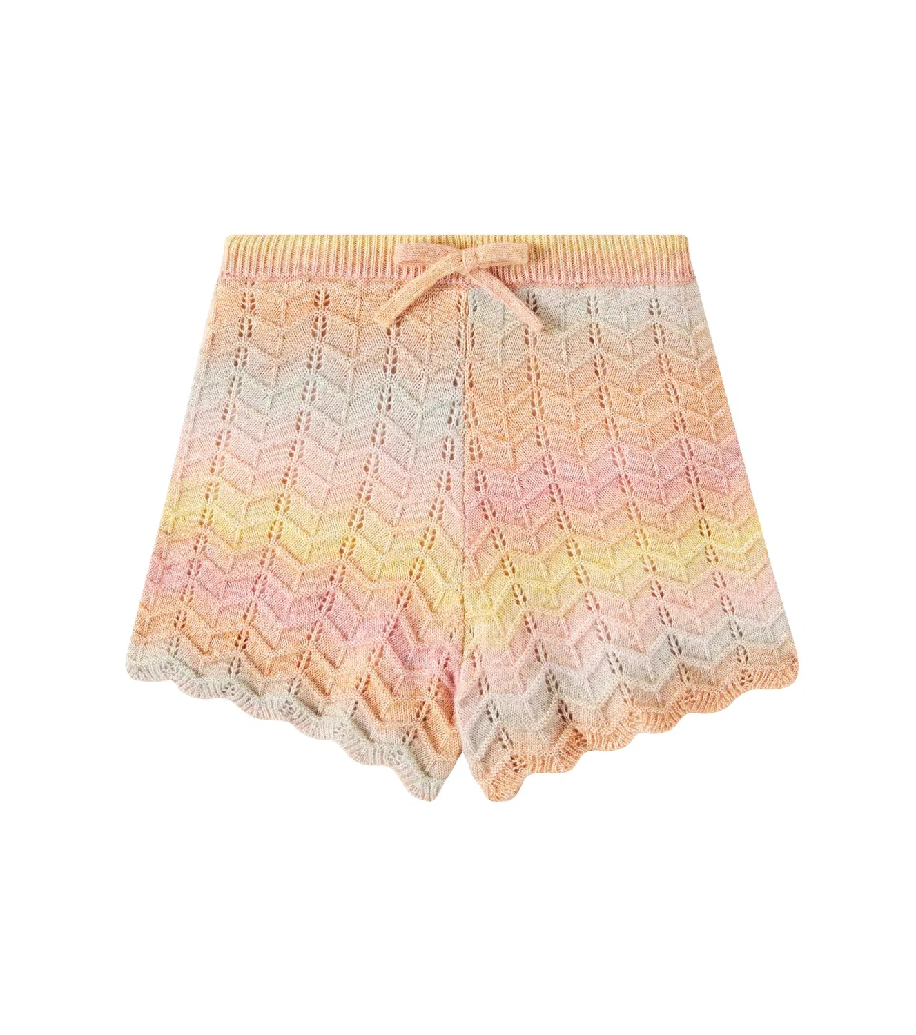 Шорты в елочку Zimmermann Kids, мультиколор