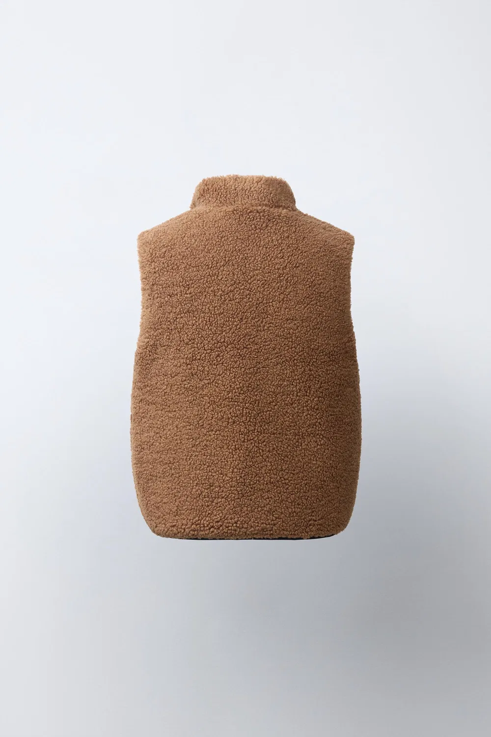 Двусторонний жилет из искусственной овчины ZARA, Light brown — фото 4