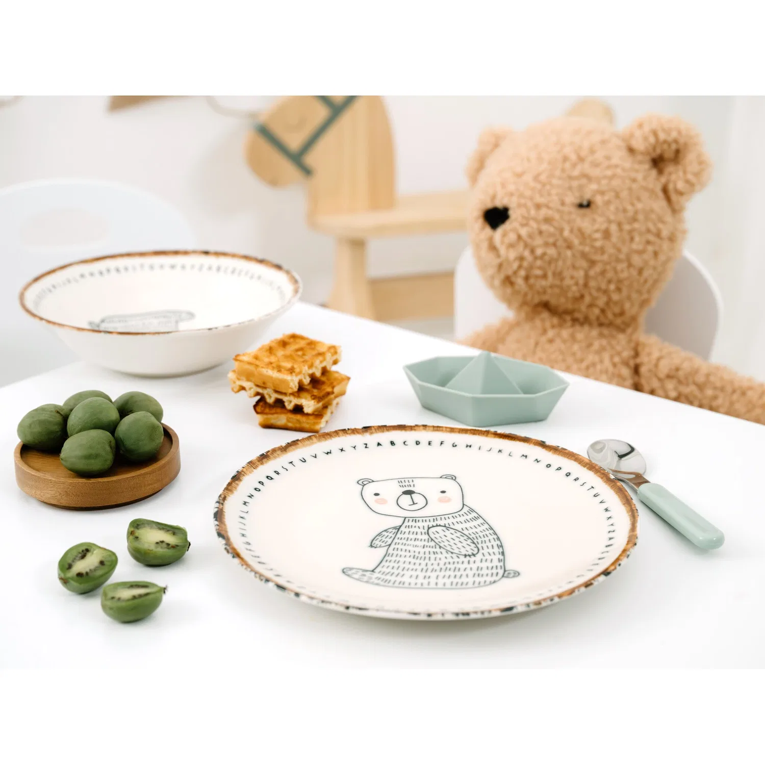Детский набор посуды 3 предмета Freunde des Waldes Bär CreaTable, Brown — фото 3