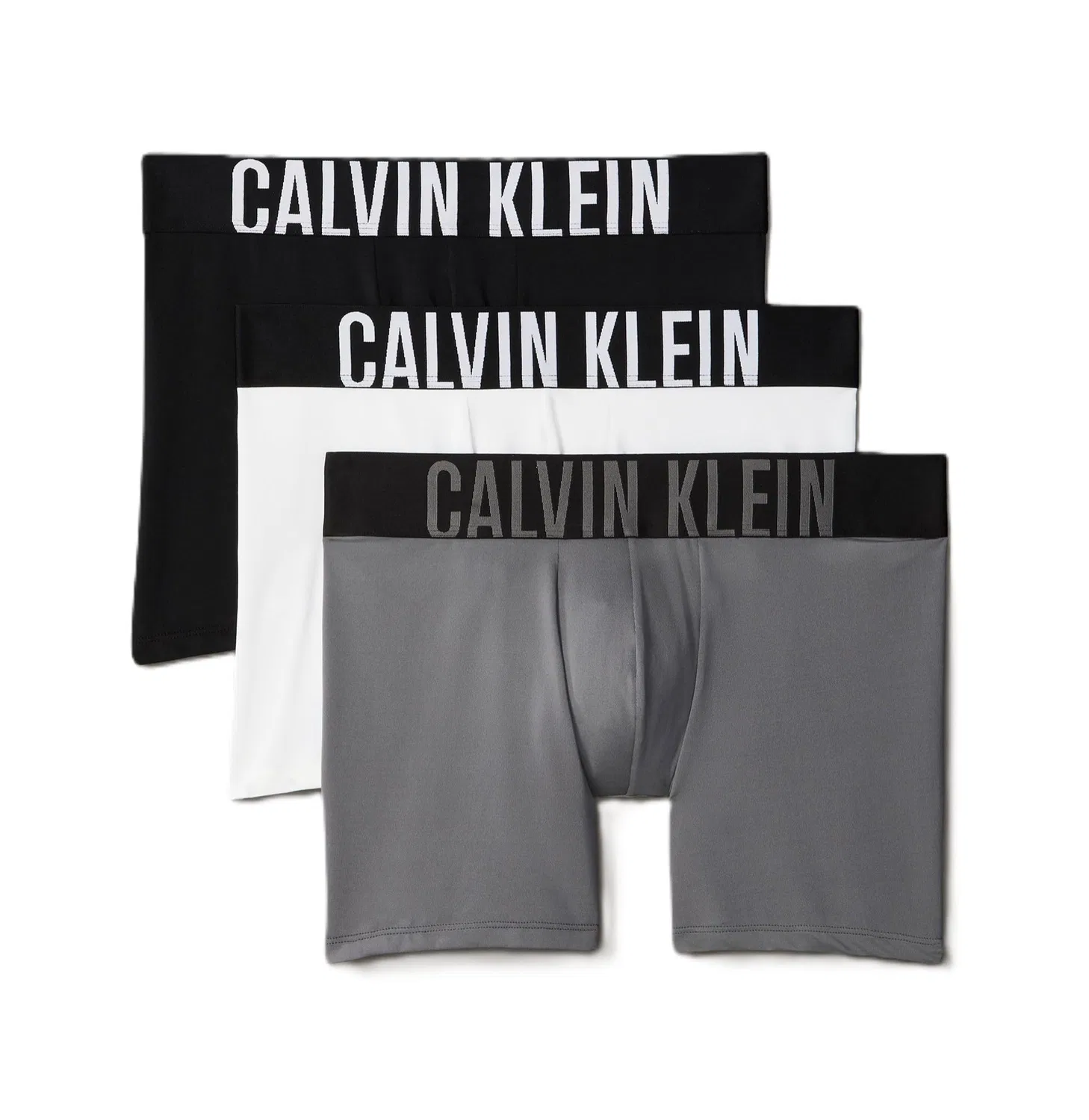 Мужские трусы-слипы с хлопком Calvin Klein, Black/Sky Grey/White