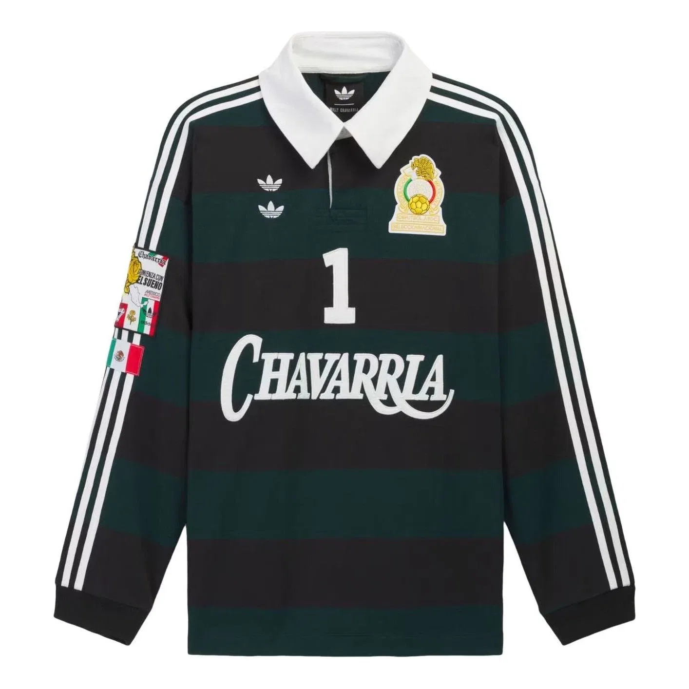 Мужская рубашка-регби с длинным рукавом Adidas x Chavarria LS Rugby Shirt, черный