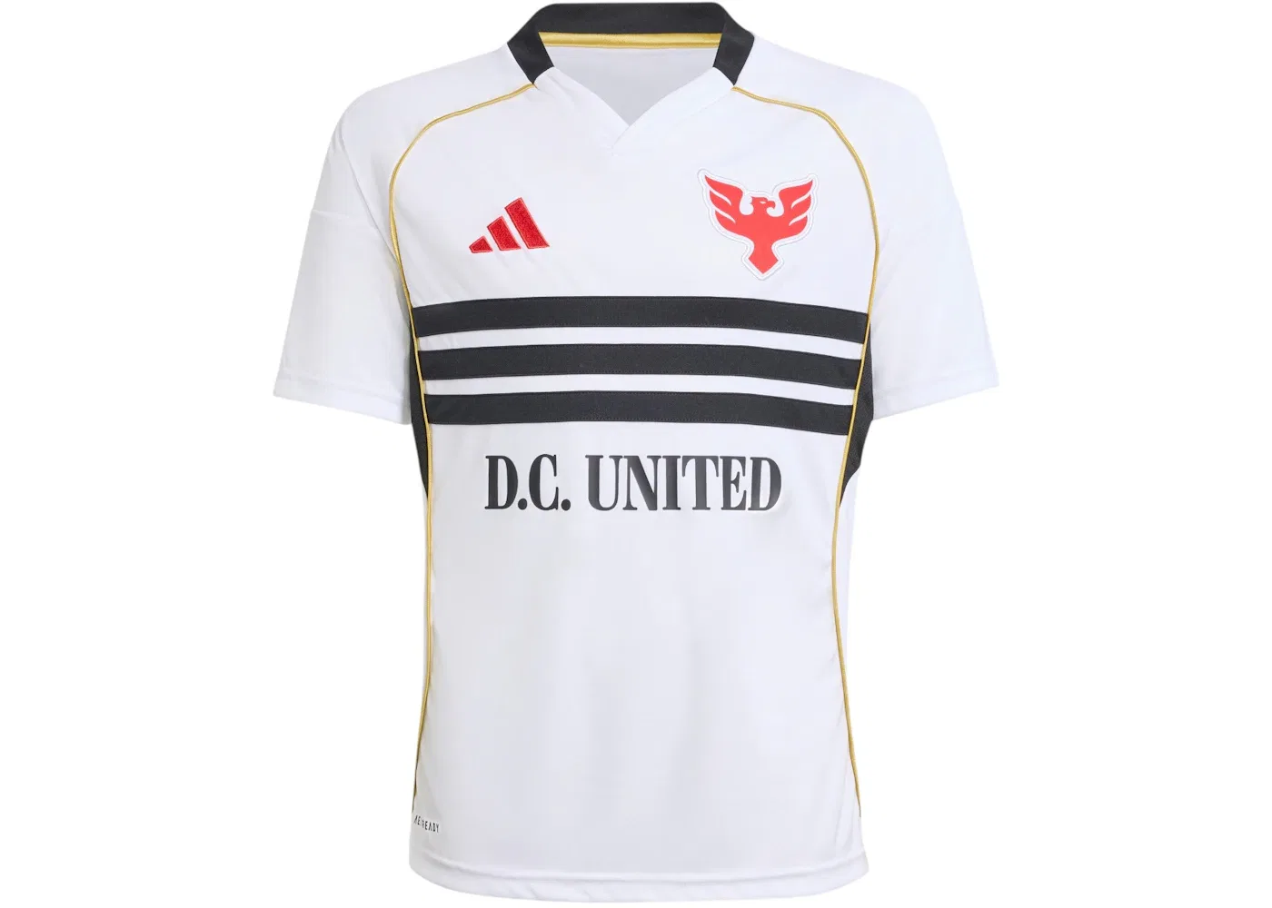 Детская футболка-джерси с принтом D.. United 2025 Adidas, белый