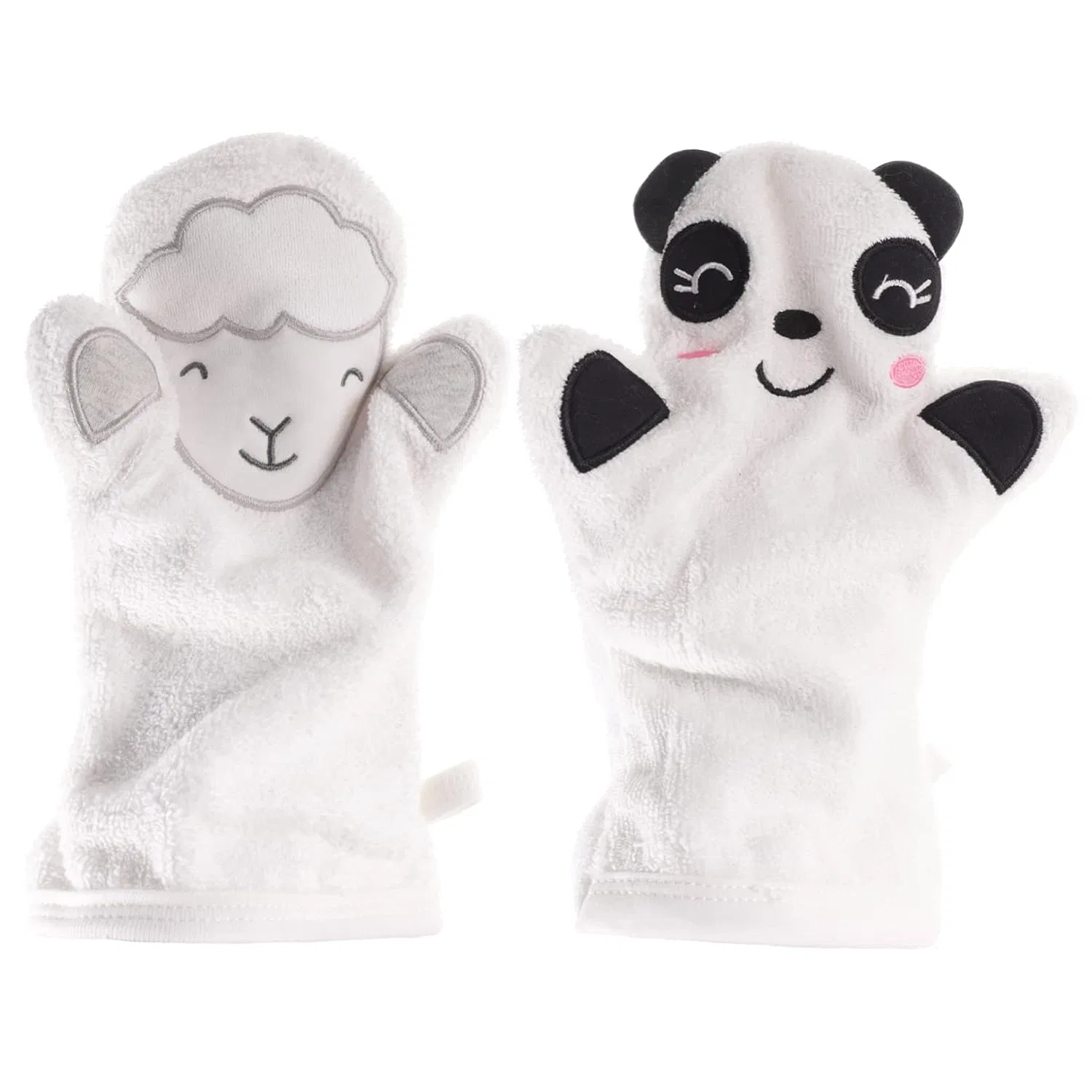 No brand Мочалка для душа набор 2 шт, хлопковая, для детей, White