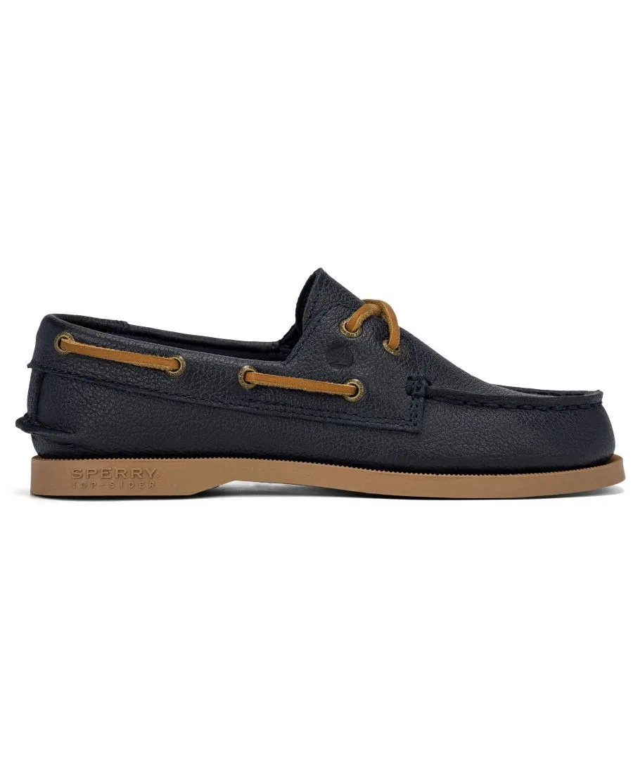 Туфли-лодочки кожаные с перфорацией Sperry, Midnight Blue — фото 4