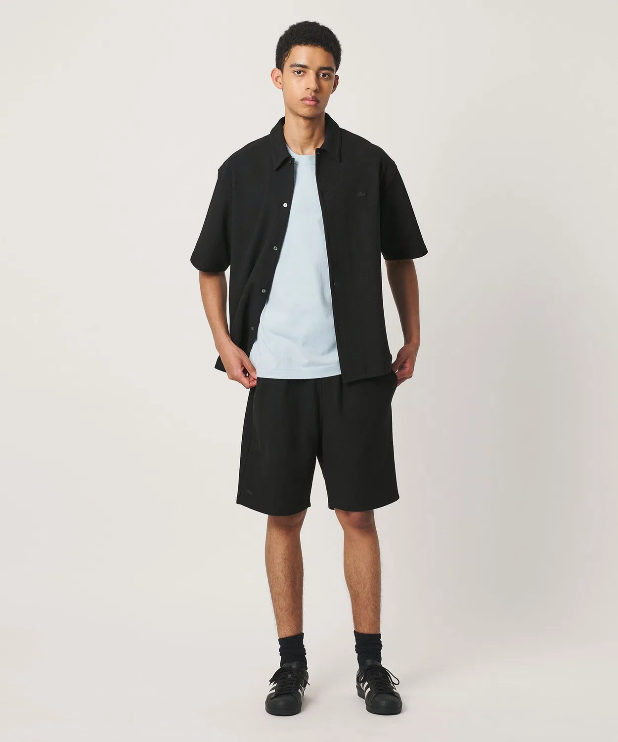 Мужская рубашка с коротким рукавом LACOSTE, Кобальтовый Синий — фото 4
