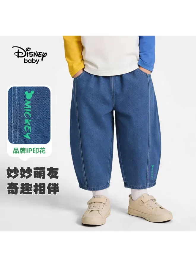 Джинсы детские свободные изогнутого кроя Disney Baby, голубой
