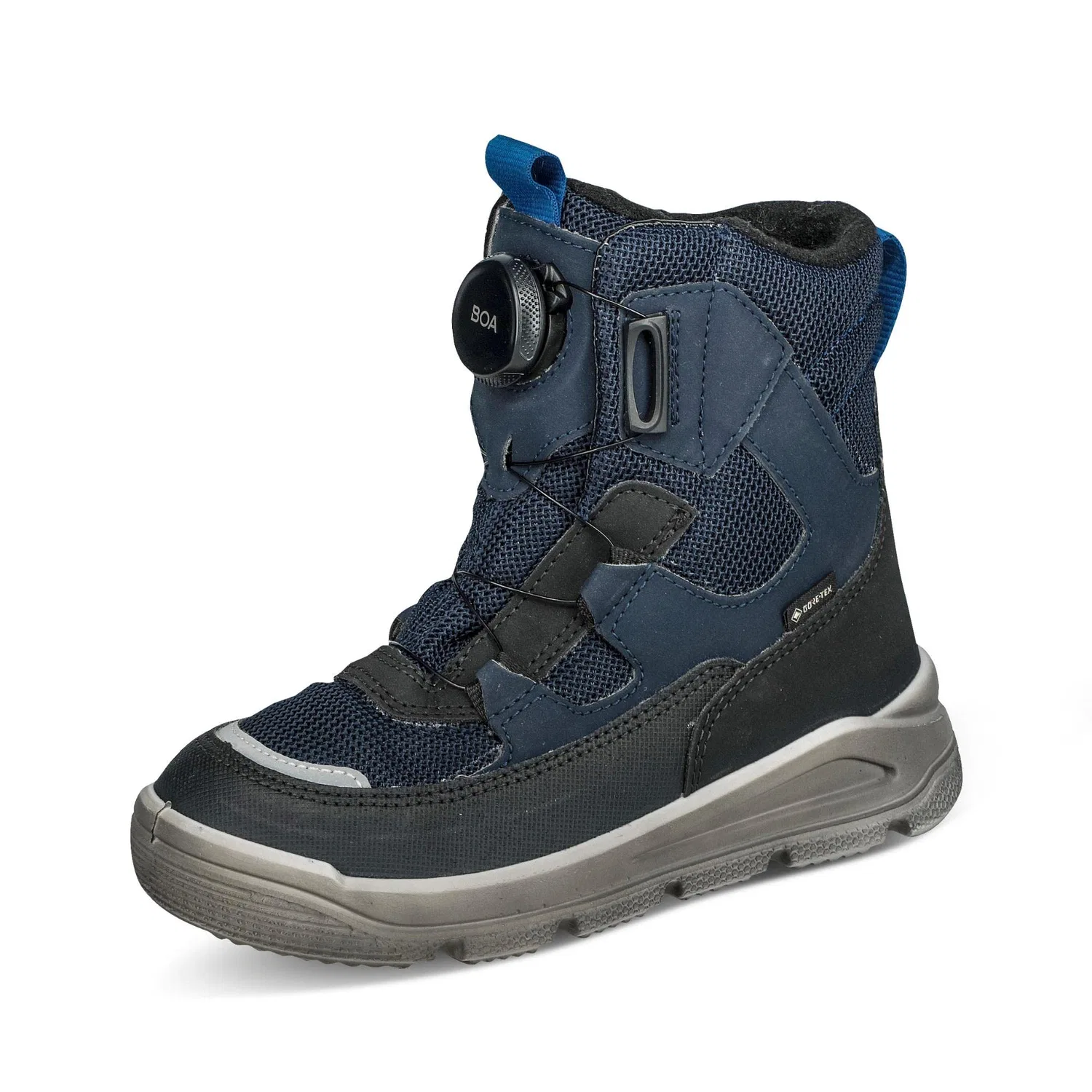 Детские ботинки для мальчиков утепленные Gore-tex Padding Superfit, Black Blue 0050