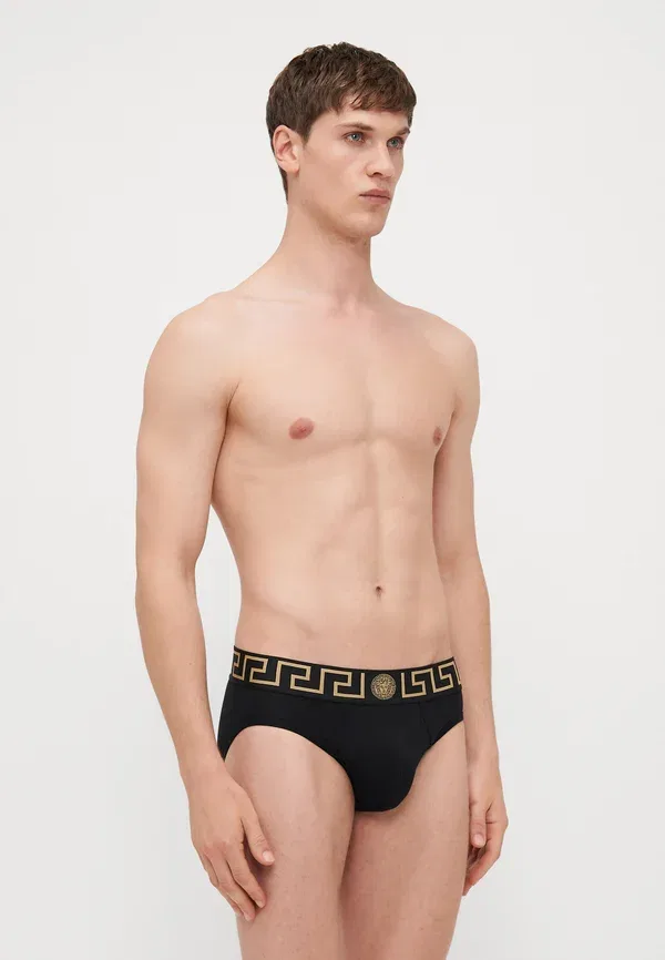 Трусы Topeka с новым логотипом, комплект из 3 штук - трусы Versace, черный — фото 4