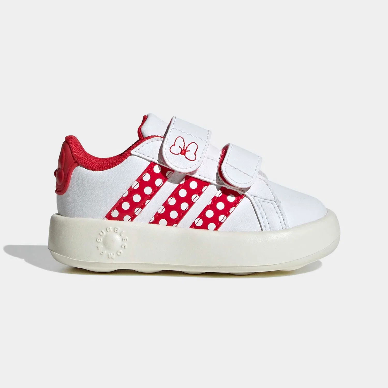Детские кроссовки с Minnie Mouse Adidas Sportswear, Cloud White/Pure Ruby/Off White — фото 2