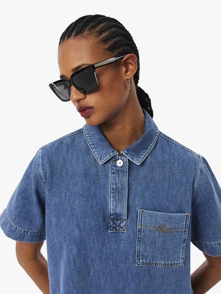 Платье джинсовое LACOSTE Royal Blue — фото 2