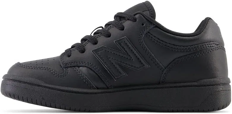 Детские кроссовки для девочек со шнуровкой 480 V1 New Balance, Black — фото 2