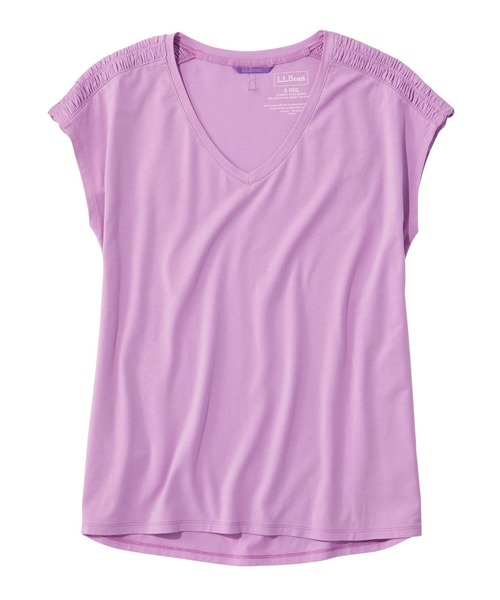

Футболка женская с V-образным вырезом и коротким рукавом L.L.Bean, сиреневый