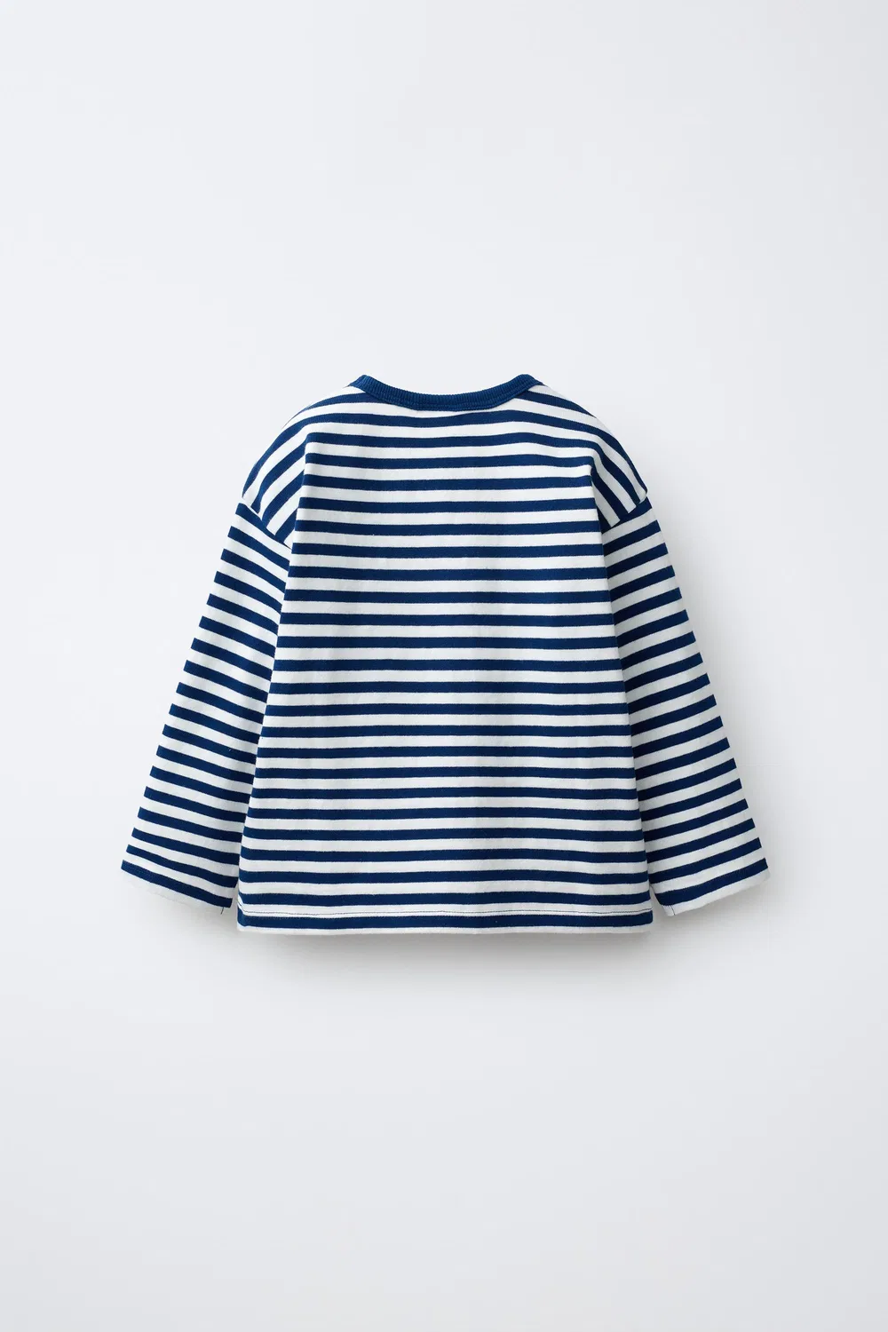 Футболка с вышивкой в виде полосатого сердца ZARA, Blue — фото 2
