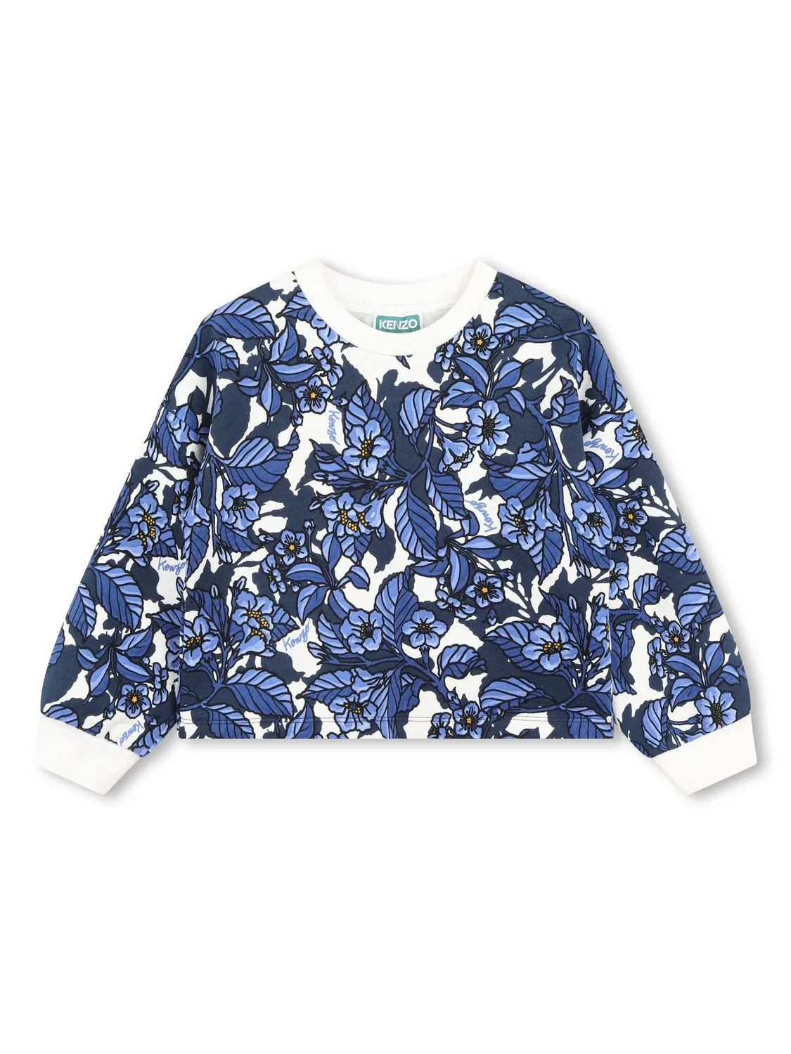Свитшот с цветочным принтом Kenzo, синий