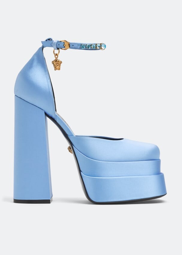 

Туфли VERSACE Medusa Aevitas platform pumps, синий