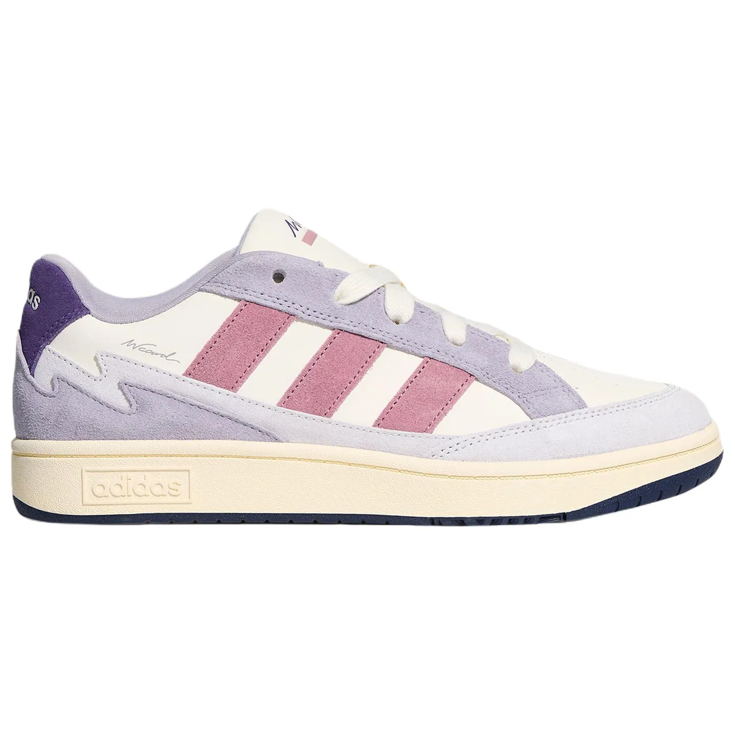 Детские кроссовки для скейтбординга Adidas WCARD ADV, Jade White/Magical Purple Pink/Honor Gray — фото 3