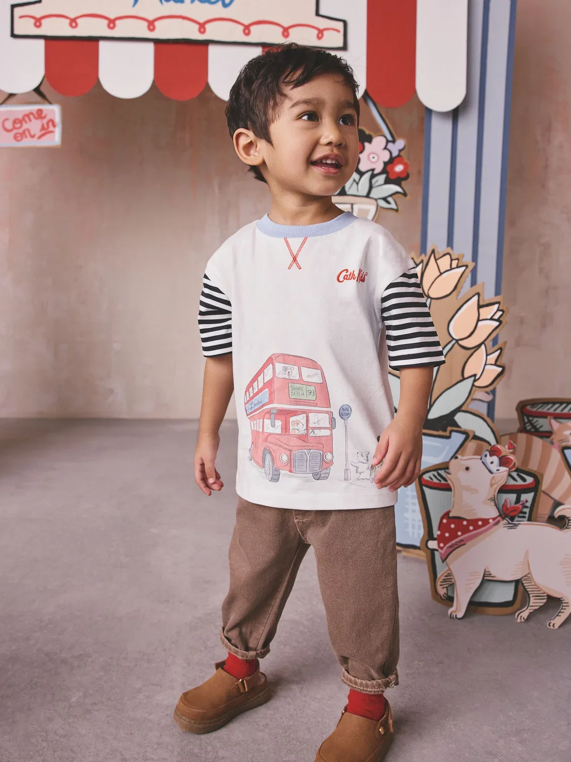Футболка с автобусом Cath Kidston Next, белый — фото 3
