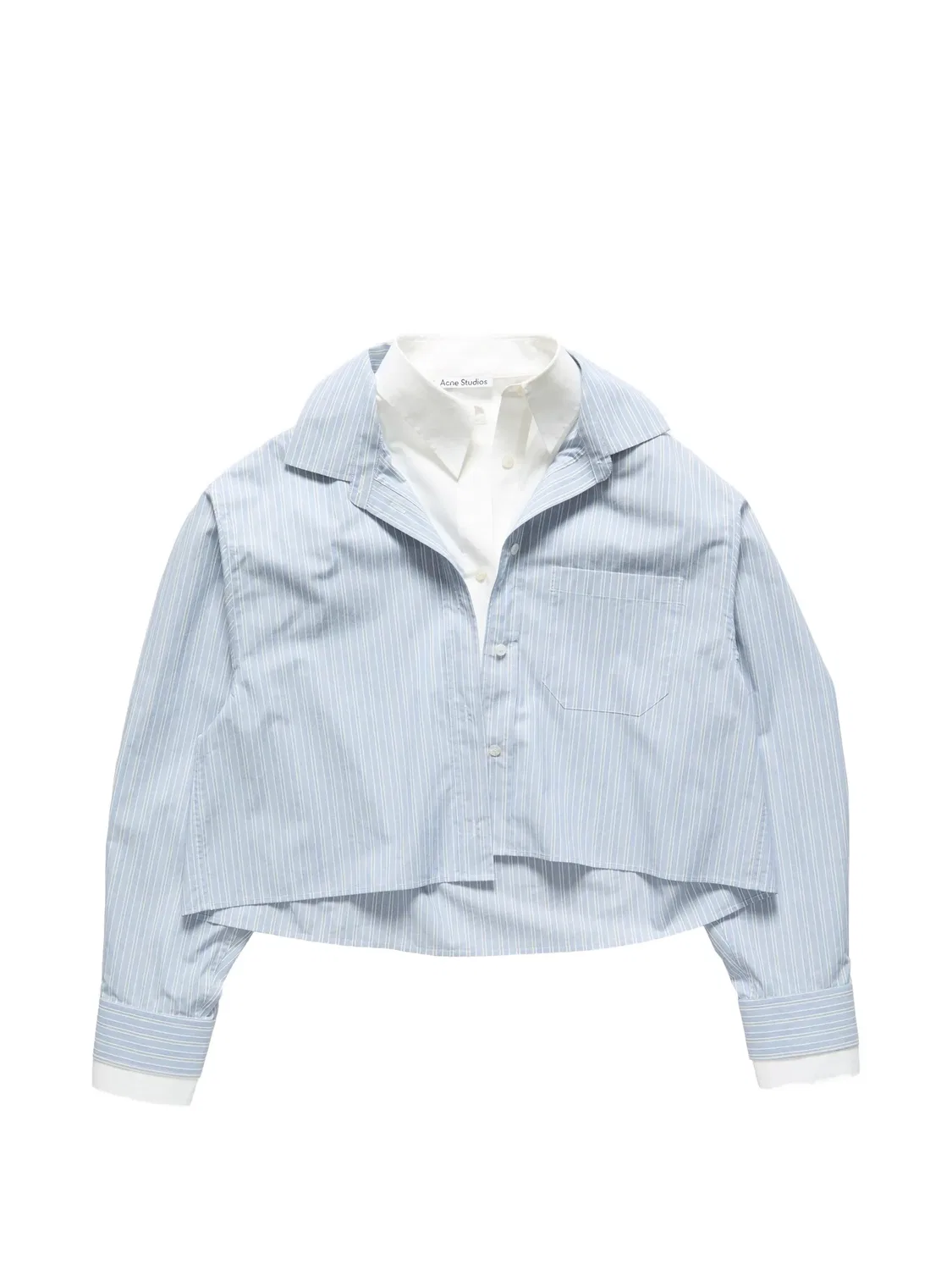 Многослойная рубашка в полоску Acne Studios, синий